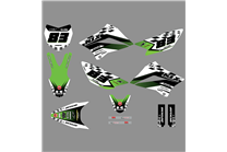 Aufkleber Satz kompatibel mit per KAWASAKI KLX 110 2010 - 2020 - MXPKAD18747