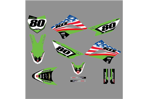 Kit Autocollants compatible avec per KAWASAKI KLX 110 2010 - 2020 - MXPKAD18745
