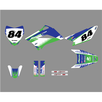 Aufkleber Satz kompatibel mit per KAWASAKI KLX 110 2010 - 2020 - MXPKAD15083