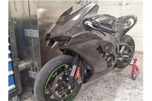 Carenado en Fibra de Carbonio Kawasaki Zx10R 2016 - 2020 de calidad compledo de guardabarros y colin Pista - MXPCCB18845