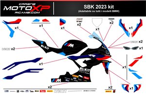 Aufkleber Satz kompatibel mit Bmw S 1000RR 2023 - 2024 - MXPKAD17022