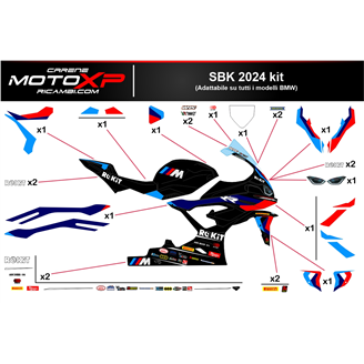 Kit adesivi compatibile con Bmw S 1000RR 2023 - 2024 - MXPKAD17314