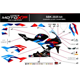 Aufkleber Satz kompatibel mit Bmw S 1000RR 2023 - 2024 - MXPKAD18244