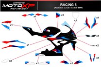 Kit Autocollants compatible avec Bmw S 1000RR 2023 - 2024 - MXPKAD17021
