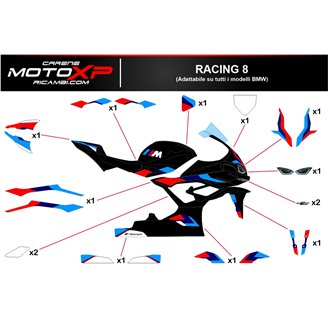 Aufkleber Satz kompatibel mit Bmw S 1000RR 2023 - 2024 - MXPKAD17021
