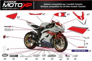 Kit adesivi compatibile con Yamaha R6 2017 - 2022 - MXPKAD11407