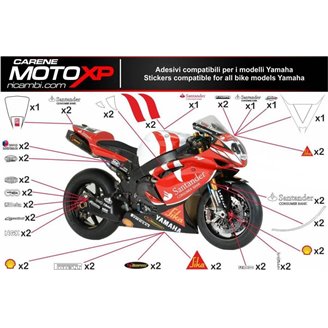 Kit de pegatinas compatible con Yamaha R6 2017 - 2022 - MXPKAD13896