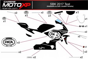 Sticker set compatible with Yamaha R6 2017 - 2022 - MXPKAD11364