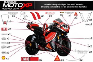 Kit adesivi compatibile con Yamaha R6 2017 - 2022 - MXPKAD11369