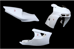 Kawasaki Z6R 2000 2002 race Fairings without Front Fender - MXPCRD18942