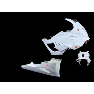 Bmw S1000 RR 2025-2026 Cupolino + Fianchi Laterali DX/SX + Puntale a Vasca Chiuso - MXPCRD18943