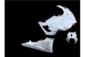 Bmw S1000 RR 2025-2026 Carenado Frontal + Laterales Derecho/Izquierdo + Cubrecárter Cerrado (Belly Pan) - MXPCRD18943