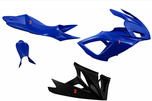 Painted Race Fairings Suzuki Gsxr 600/750 2006 -2007 in 2 Colours like the picture - MXPCRV5709