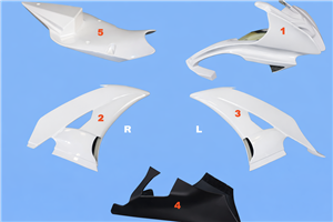 Carene Racing Verniciate Yamaha R6 2008 - 2016 - MXPCRV5697