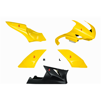 Lackierte Rennverkleidung Yamaha R1 2007 - 2008 mit 2 Farben - MXPCRV5685
