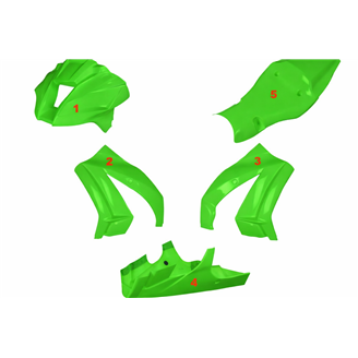 Painted Race Fairings Kawasaki Zx10R 2011 - 2015 in 2 Colours like the picture - MXPCRV5724