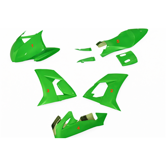 Painted Race Fairings Kawasaki Zx10R 2008 - 2010 in 2 Colours like the picture - MXPCRV5721