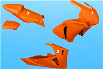 Painted Race Fairings Honda Cbr 1000 RR 2008 - 2011 in 2 Colours like the picture - MXPCRV5762