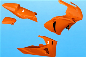 Painted Race Fairings Honda Cbr 1000 RR 2008 - 2011 in 2 Colours like the picture - MXPCRV5762