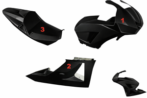 Lackierte Rennverkleidung Honda Cbr 600 RR 2013 - 2018 mit 2 Farben - MXPCRV5789