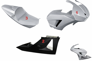 Painted Race Fairings Honda Cbr 600 RR 2013 - 2018 in 2 Colours like the picture - MXPCRV5788