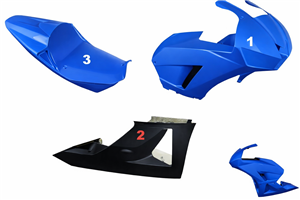 Painted Race Fairings Honda Cbr 600 RR 2013 - 2018 in 2 Colours like the picture - MXPCRV5786