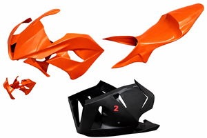 Painted Race Fairings Honda Cbr 600 RR 2009 - 2012 in 2 Colours like the picture + stickers for free - MXPCRV5781