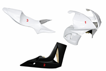 Lackierte Rennverkleidung Honda Cbr 600 RR 2007 - 2008 mit 2 Farben - MXPCRV5774