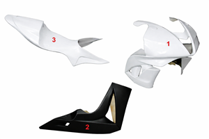 Carene Racing Verniciate Honda Cbr 600 RR 2007 - 2008 2 Colori come da schema Racing - MXPCRV5774