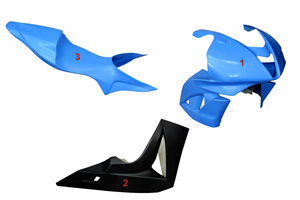 Painted Race Fairings Honda Cbr 600 RR 2007 - 2008 2 Colours like the picture - MXPCRV5775