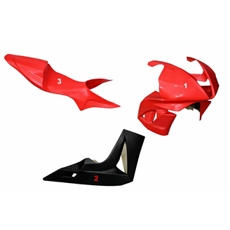 Carene Racing Verniciate Honda Cbr 600 RR 2007 - 2008 2 Colori come da schema Racing - MXPCRV5778