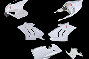 Ducati Panigale V4R V4 2019 - 2021 VS2 fairings in 5 pieces without front fender - MXPCRD16476