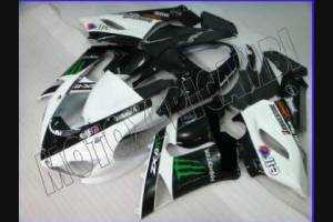 Lackierte Straße Verkleidung auf ABS kompatibel mit Kawasaki ZX6R 636 2005 - 2006 - MXPCAV3044
