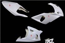 Suzuki GsxR 600/750 2000 - 2003 race Fairings without Front Fender - MXPCRD19083