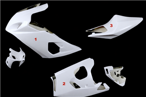Verkleidungen Suzuki GsxR 600/750 2004 - 2005 ohne Kotflugel Racing - MXPCRD19084