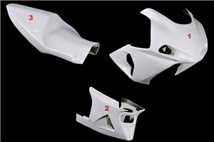 Verkleidungen Suzuki GsxR 1000 2001 2002 ohne Kotflugel Racing - MXPCRD19087