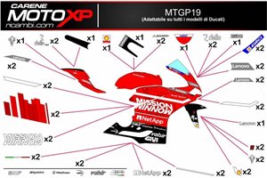 Kit Autocollants compatible avec Ducati Panigale V4 V4S V4R 2019 - 2022 - MXPKAD12529