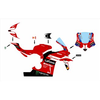 Carenage Racing Peint Ducati Panigale V4 V4S 2025-2026 +ailerons - MXPCRV18968