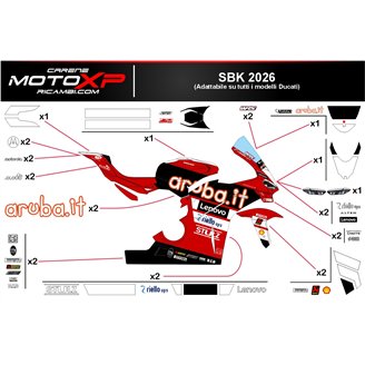 Sticker set compatible with Ducati Panigale V4 V4S 2022 - 2024 - MXPKAD19436