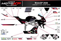 Aufkleber Satz kompatibel mit Aprilia RSV4 2015 - 2020 - MXPKAD19452