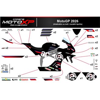 Kit de pegatinas compatible con Aprilia RSV4 2015 - 2020 - MXPKAD19452
