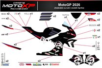 Aufkleber Satz kompatibel mit Aprilia RSV4 2021 - 2024 - MXPKAD19454