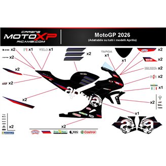 Kit de pegatinas compatible con Aprilia RSV4 2021 - 2024 - MXPKAD19454
