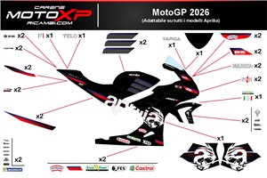 Kit de pegatinas compatible con Aprilia RSV4 2021 - 2024 - MXPKAD19454