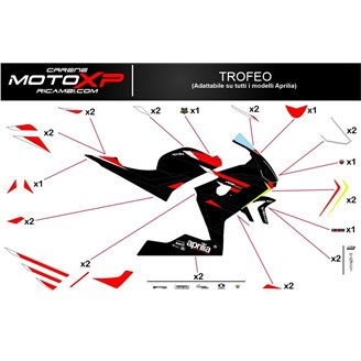 Kit de pegatinas compatible con Aprilia RS 660 2020 - 2022 - MXPKAD14964
