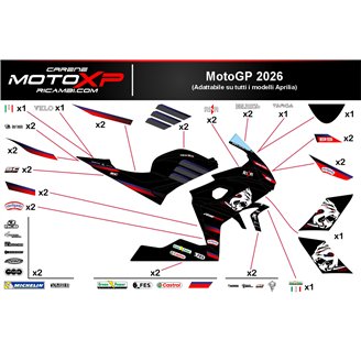 Aufkleber Satz kompatibel mit Aprilia RS 660 2020 - 2024 - MXPKAD19471