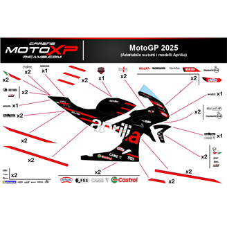 Kit de pegatinas compatible con Aprilia RS 660 2020 - 2024 - MXPKAD18084