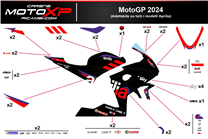 Aufkleber Satz kompatibel mit Aprilia RS 660 2020 - 2024 - MXPKAD17409