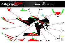 Kit Autocollants compatible avec Aprilia RS 660 2020 - 2022 - MXPKAD15049