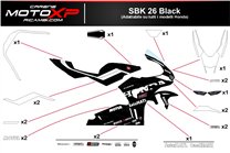 Aufkleber Satz kompatibel mit Honda Cbr 1000 RR-R 2020 - 2023 - MXPKAD19491
